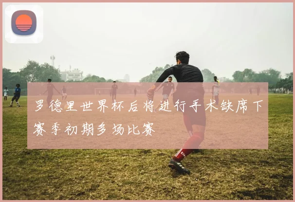 罗德里世界杯后将进行手术缺席下赛季初期多场比赛
